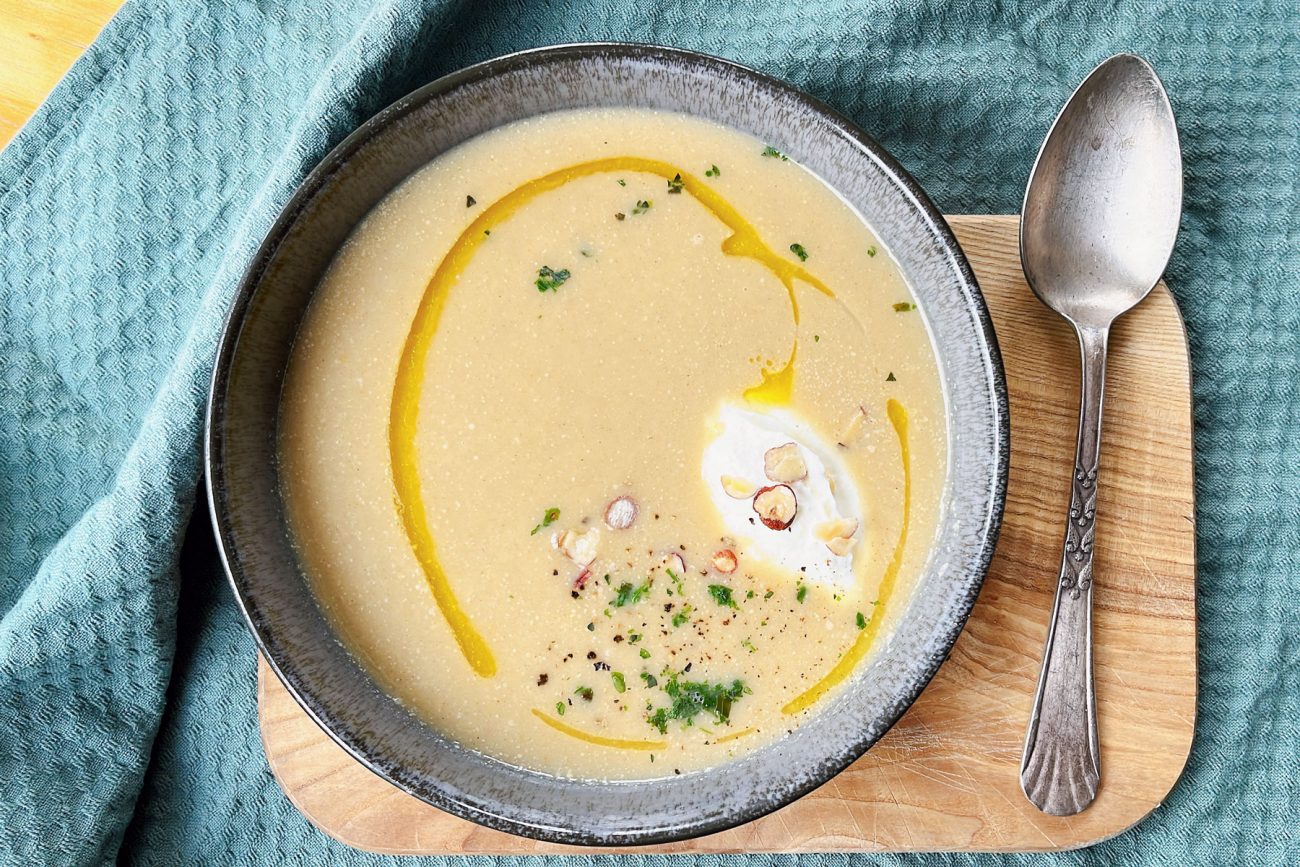Geröstete Blumenkohl-Kartoffel-Suppe
